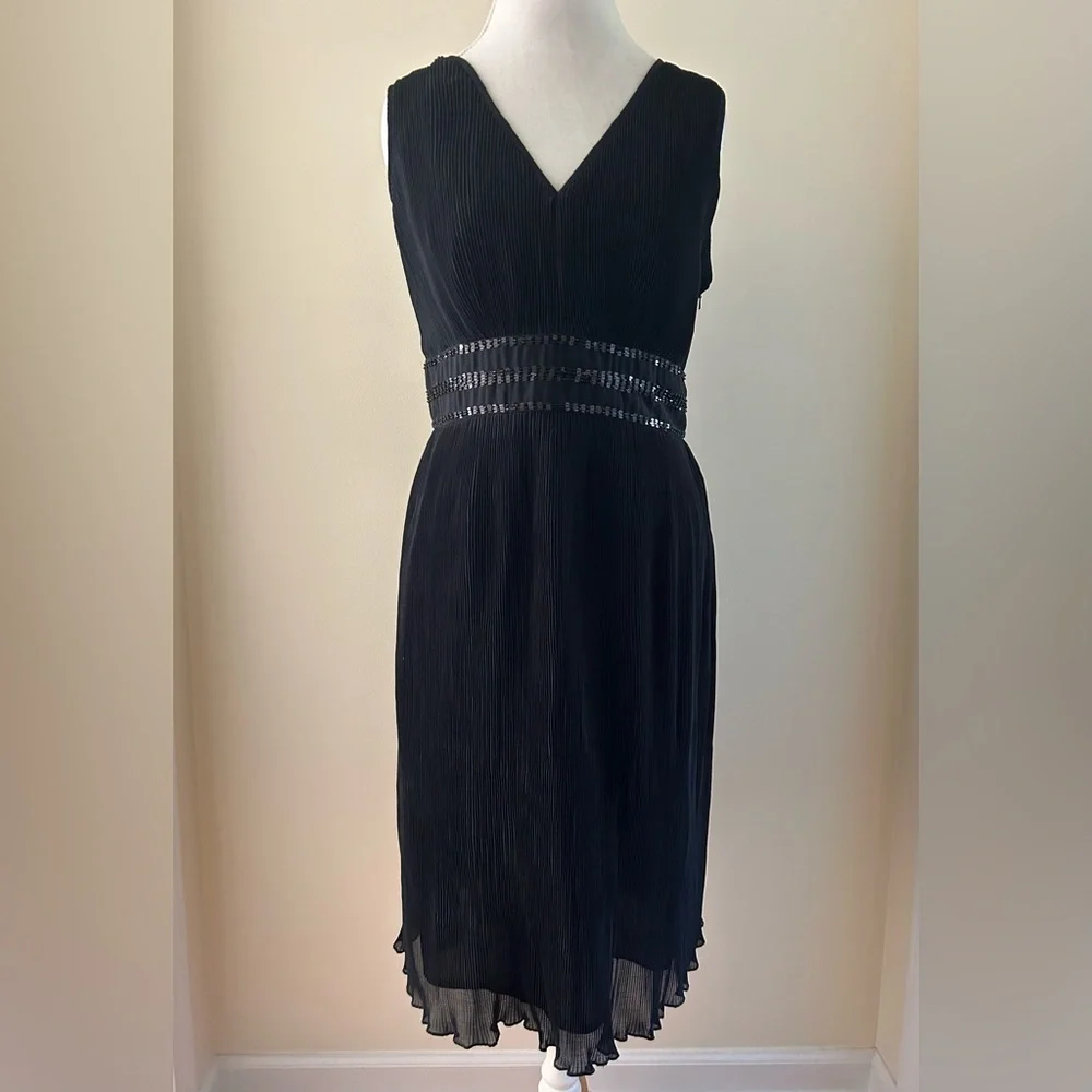 😍BEAUTIFUL Black V-Neck Dress - Picture 1 of 5